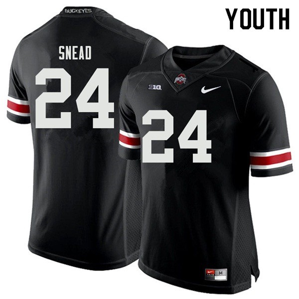 Ohio State Buckeyes #24 Brian Snead Youth Stitched Jersey Black
